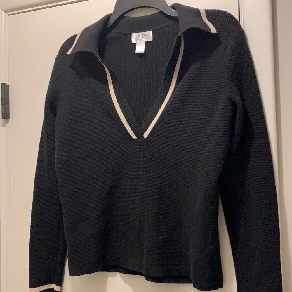 Retro V-Neck Loft Sweater L